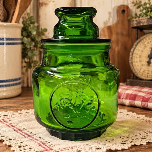 Vtg wheaton green glass - wheaton,